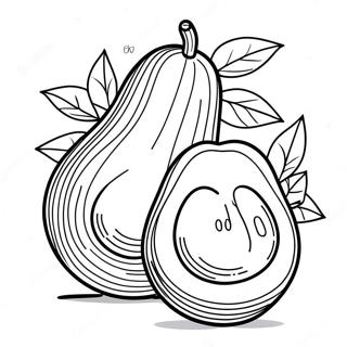 Avocado Coloring Pages