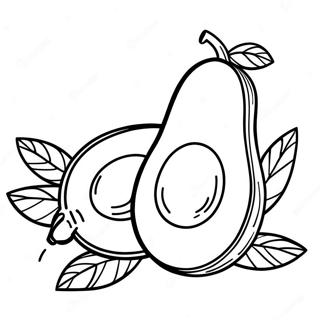 Avocado Coloring Page 5633-4498