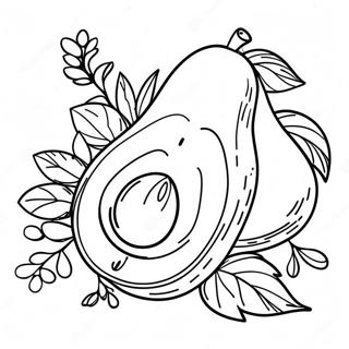 Avocado Coloring Page 5633-4499