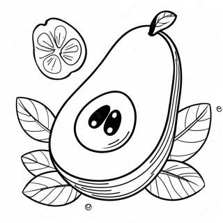 Avocado Coloring Page 5633-4500