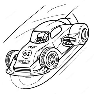 Dirt Track Race Car Coloring Pages