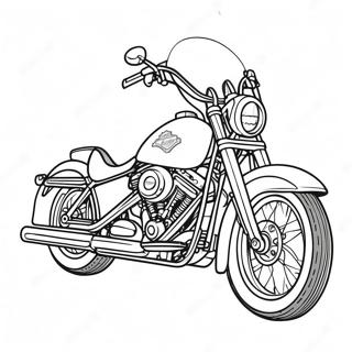 Classic Harley Davidson Motorcycle Coloring Page 56362-46846