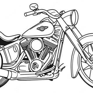 Classic Harley Davidson Motorcycle Coloring Page 56362-46848