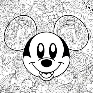 Sparkly Mickey Ears Coloring Page 56372-46859