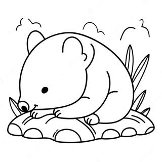 Cute Wombat Sleeping Coloring Page 56382-46866