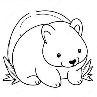 Cute Wombat Sleeping Coloring Page 56382-46867