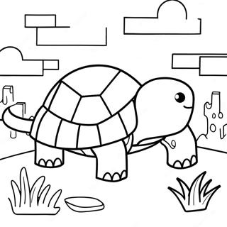 Minecraft Turtle Coloring Page 56391-46875