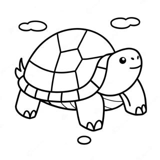 Cute Minecraft Turtle Swimming Coloring Page 56392-46882