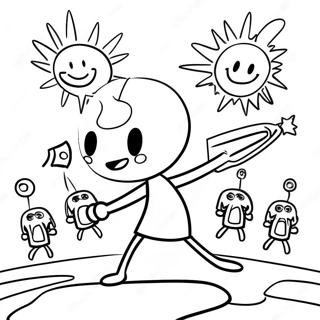 Epic Stickman Battle Coloring Page 56422-46901