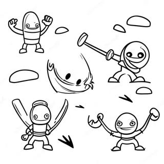 Epic Stickman Battle Coloring Page 56422-46903