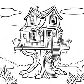 Adventurous Magic Treehouse Coloring Page 56442-46921