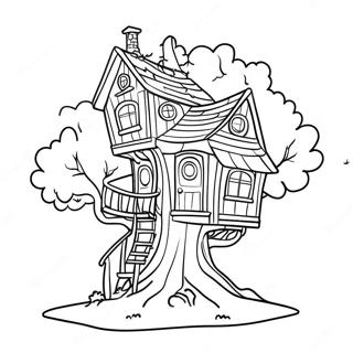 Adventurous Magic Treehouse Coloring Page 56442-46924