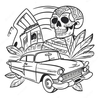 Vibrant Chicano Culture Coloring Page 5644-4510