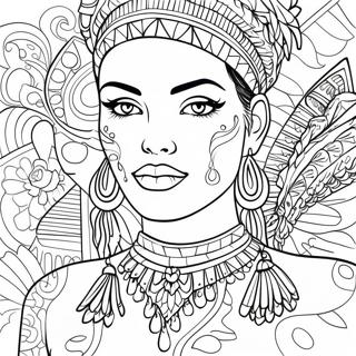 Vibrant Chicano Culture Coloring Page 5644-4511