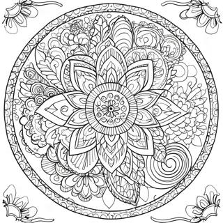 Intricate Flower Mandala Coloring Page 56512-46971