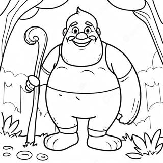 Friendly Giant With A Smile Coloring Page 56522-46983