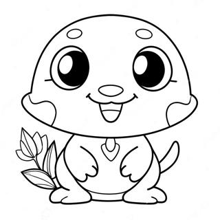 Cute Fakemon With Big Eyes Coloring Page 56532-46990