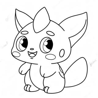 Cute Fakemon With Big Eyes Coloring Page 56532-46991