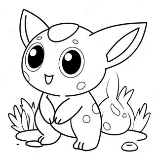 Cute Fakemon With Big Eyes Coloring Page 56532-46992