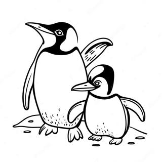 Penguin Family Coloring Pages