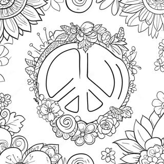 Peace And Love Coloring Page 56581-47027