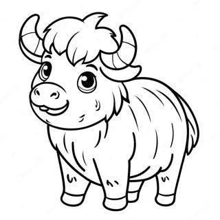 Cute Baby Yak Coloring Page 56592-47030