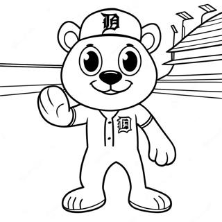 Detroit Tigers Mascot Coloring Page 56602-47054