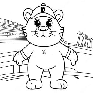 Detroit Tigers Mascot Coloring Page 56602-47055