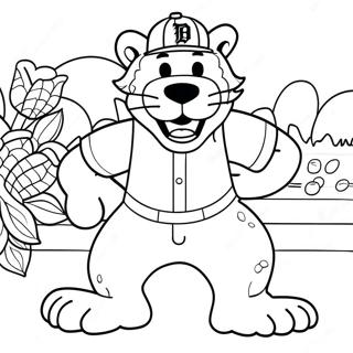 Detroit Tigers Mascot Coloring Page 56602-47056