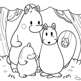 Moomin Family Adventure Coloring Page 56622-47061