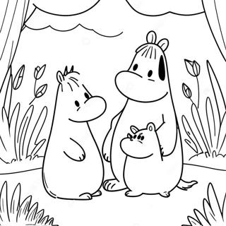 Moomin Family Adventure Coloring Page 56622-47062