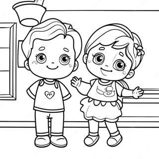 First Day Of Preschool Coloring Pages