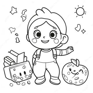 First Day Of Preschool Coloring Page 5663-4522