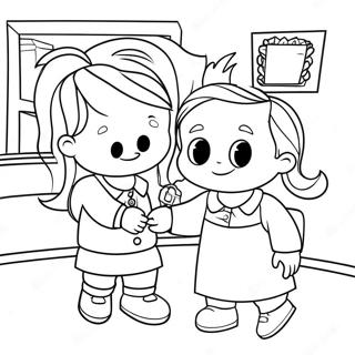 First Day Of Preschool Coloring Page 5663-4524