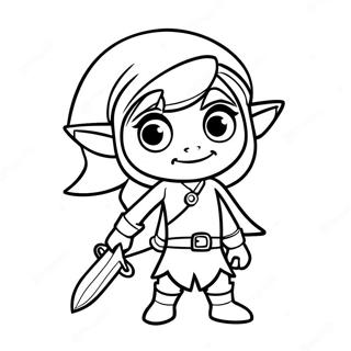 Adventurous Toon Link Coloring Page 56652-47081