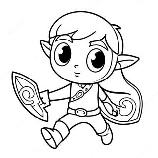 Adventurous Toon Link Coloring Page 56652-47083