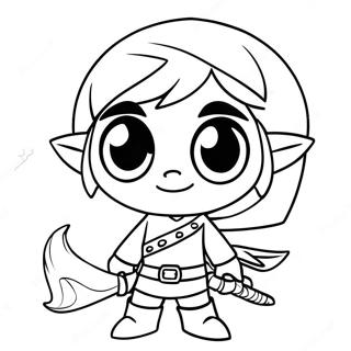 Adventurous Toon Link Coloring Page 56652-47084