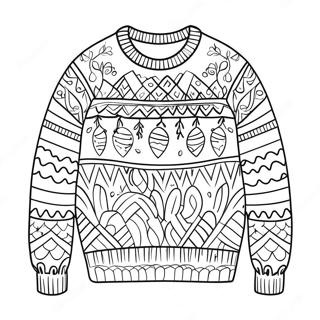 Cozy Knitted Sweater Coloring Page 56662-47086