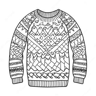 Cozy Knitted Sweater Coloring Page 56662-47087