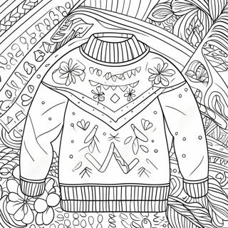 Cozy Knitted Sweater Coloring Page 56662-47088