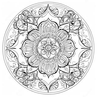 Enlightenment Spiritual Mandala Coloring Page 56671-47095