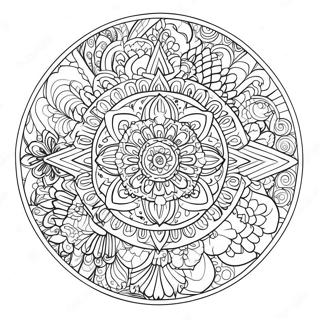 Enlightenment Spiritual Mandala Coloring Page 56671-47096