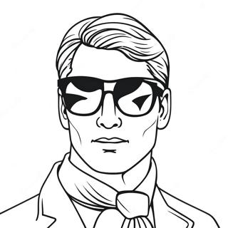 Cool Spy With Sunglasses Coloring Page 56682-47113