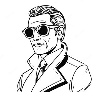 Cool Spy With Sunglasses Coloring Page 56682-47114