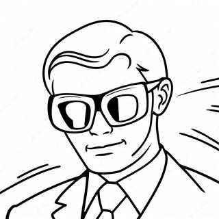 Cool Spy With Sunglasses Coloring Page 56682-47116