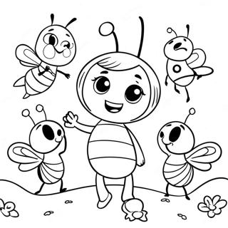 Maya The Bee With Friends Coloring Page 56692-47117