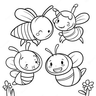 Maya The Bee With Friends Coloring Page 56692-47119