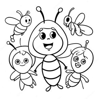 Maya The Bee With Friends Coloring Page 56692-47120