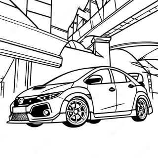 Honda Civic Type R Coloring Pages