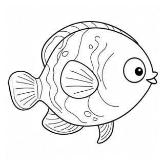 Funny Blob Fish Swimming Coloring Page 56712-47136